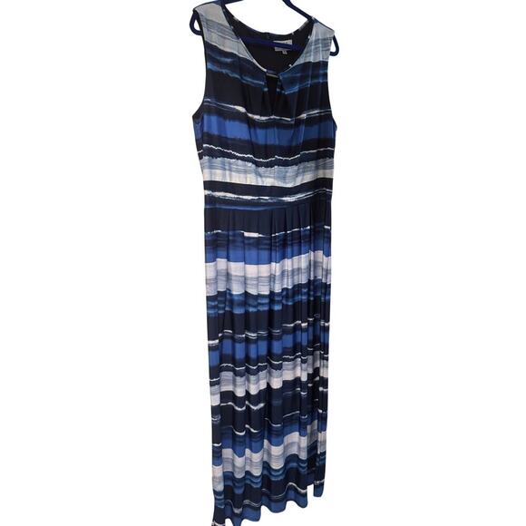 DR-Donna Ricco by Macy’s 14 women’s maxi dress w/top accent - Picture 1 of 8